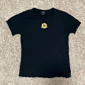 Black Sunflower Top